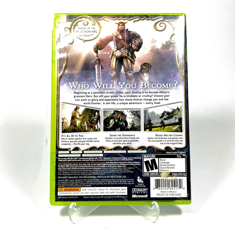 Fable II Xbox 360 Video Game Action RPG Lionhead Studios Microsoft CIB Flaw